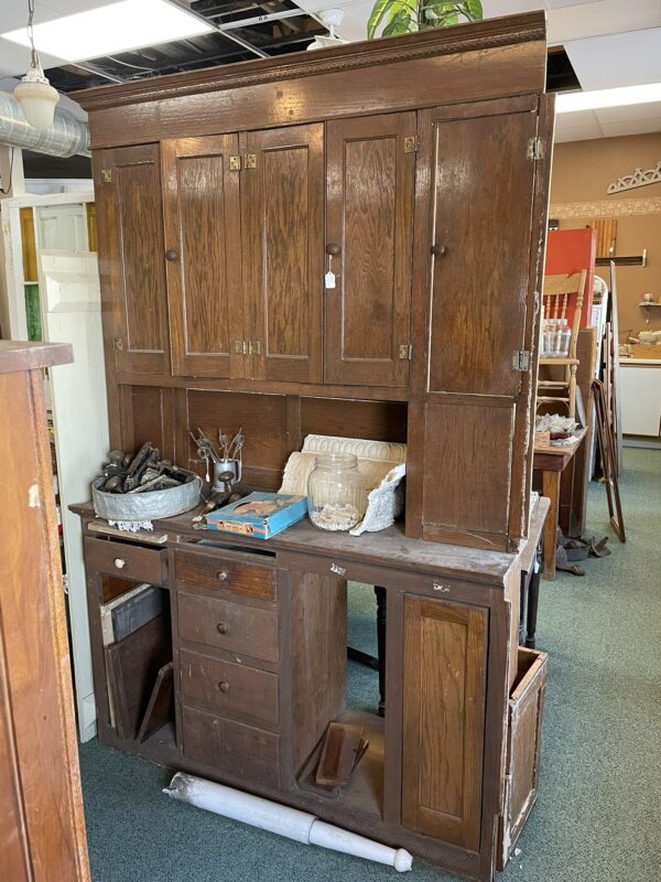 Two-Piece Oak Cabinet